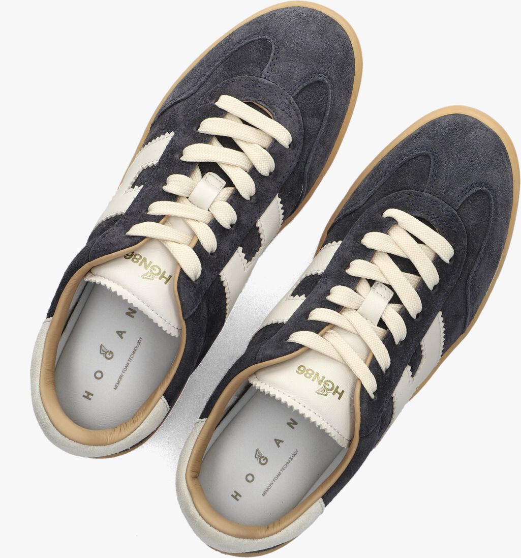 blauwe hogan lage sneakers cool allacciato h