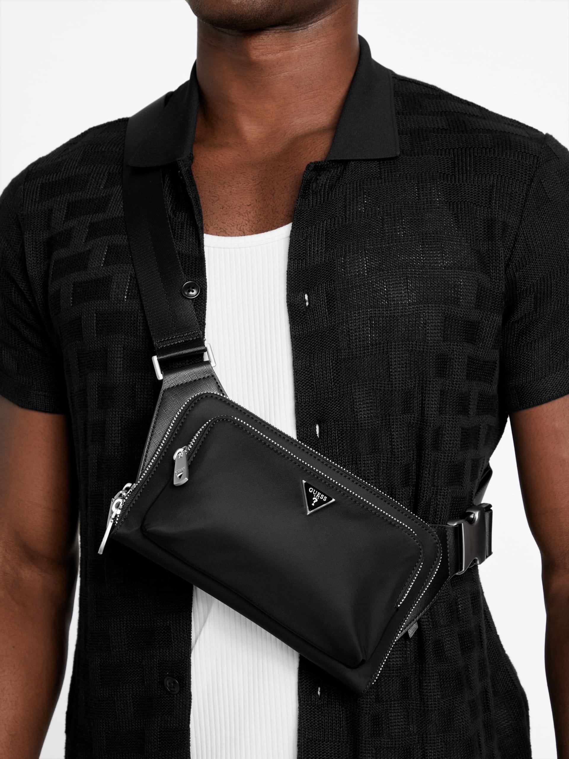 Bolsa de cintura plana Eco Milano em nylon