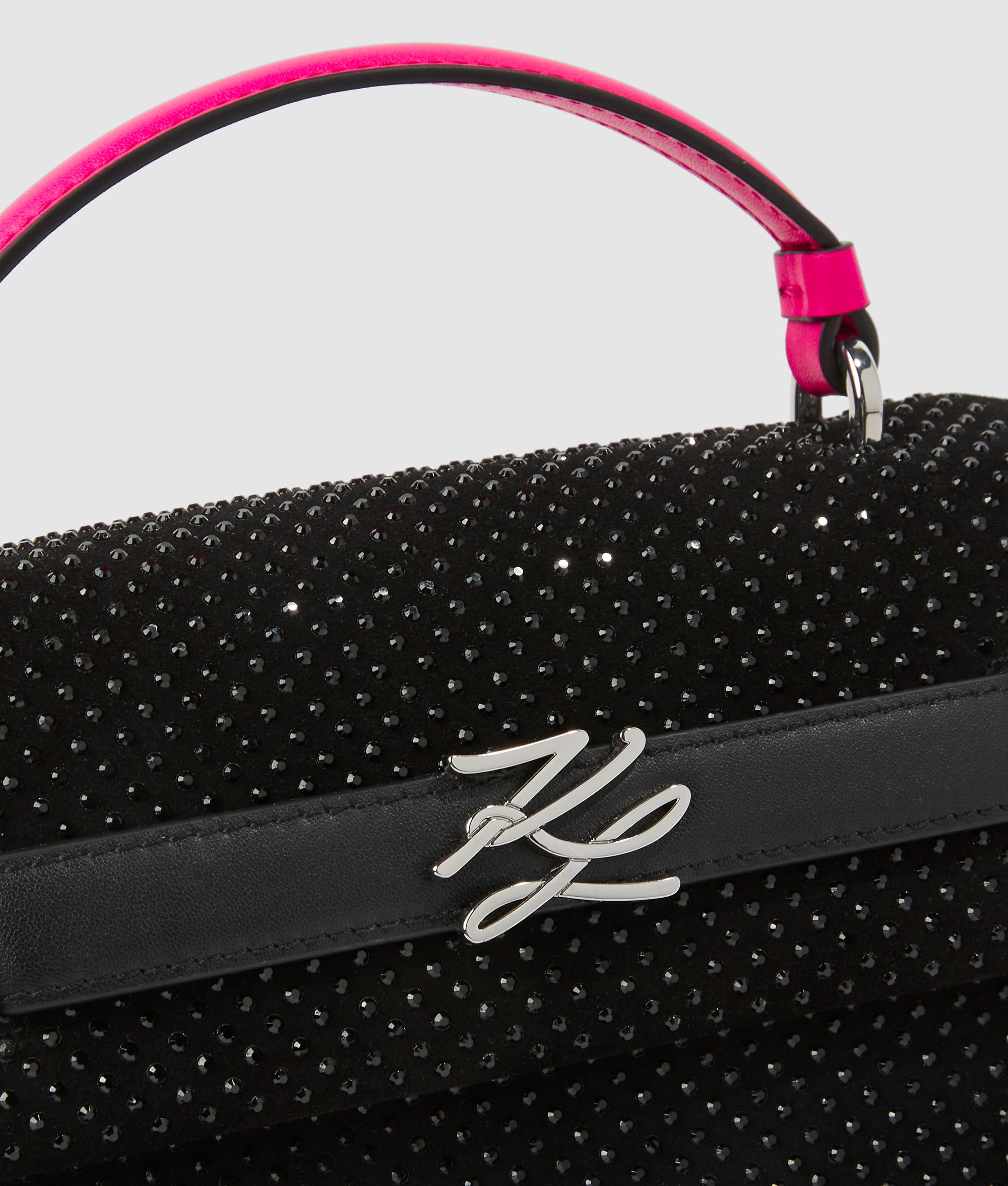 Exclusieve handtas met K/Autograph van strass en hengsel bovenop