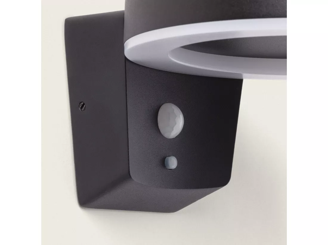 Applique Murale Extérieure Solaire LED 5W Aluminium avec Détecteur de Mouvement Aris Noir