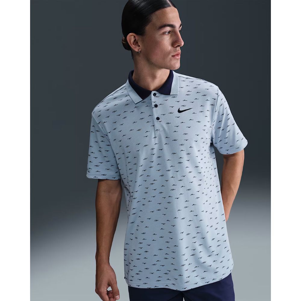 Dri-FIT Tour Micro Print Pique Herre Blå