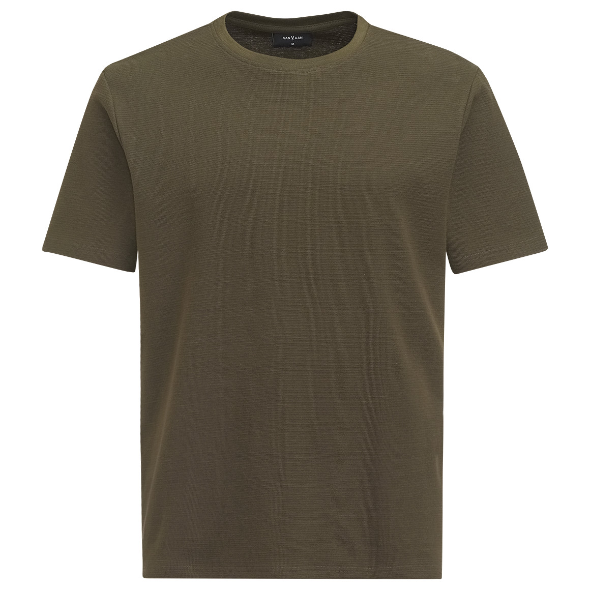 VanVaan Herren T-Shirt aus strukturiertem Material dunkelgrün