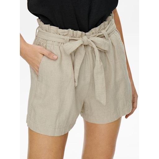 JDY Say Linen Shorts, Oatmeal, 42