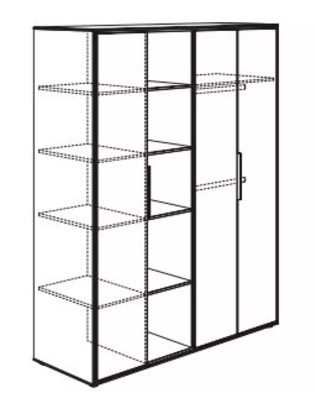 Kleiderschrank Lieven 166 x 204 cm