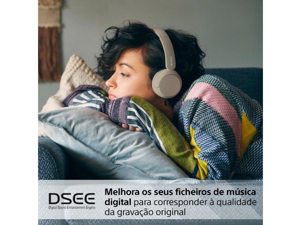 AUSCULTADORES SEM FIO SONY WHCH520C BEJE