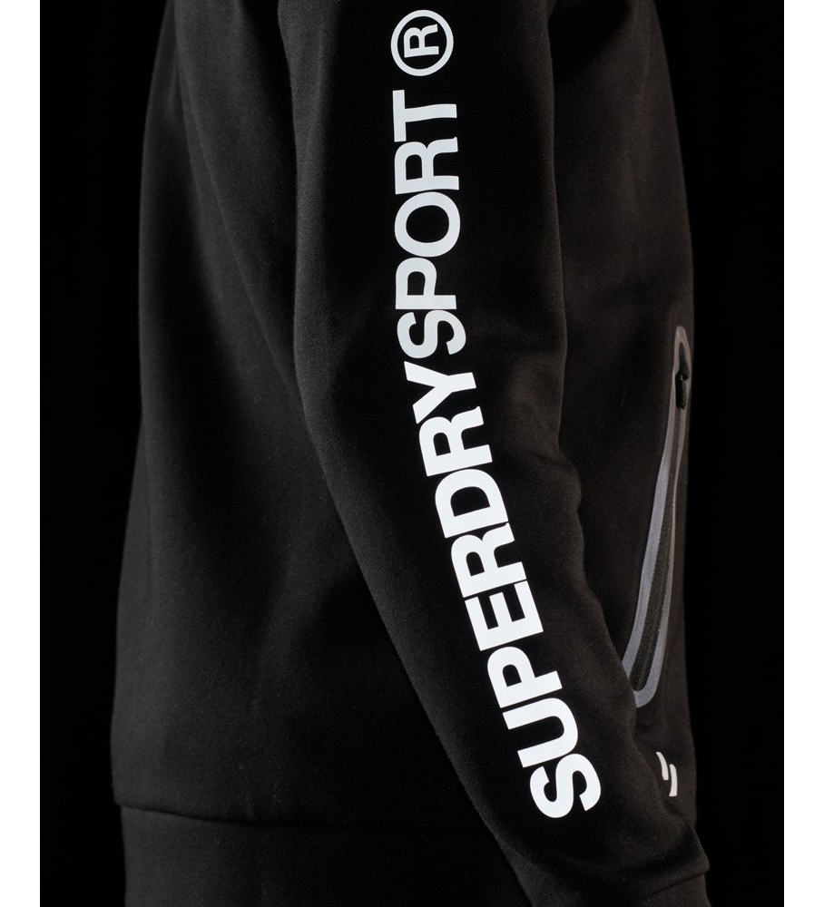 Moletom com zíper Superdry Gymtech, preto