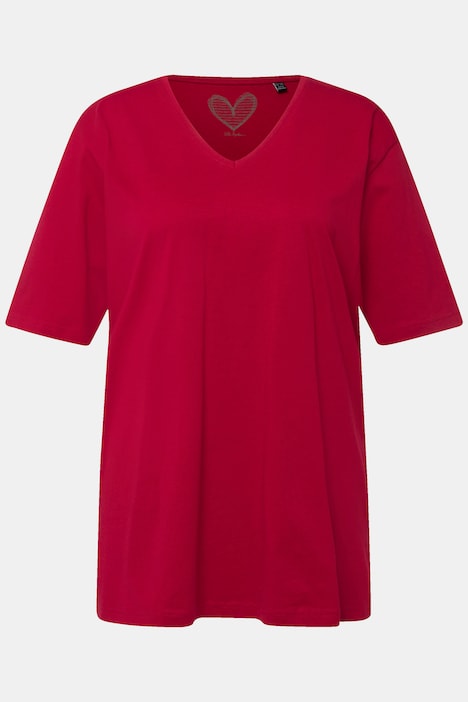 T-Shirt, V-Ausschnitt, Relaxed, Halbarm