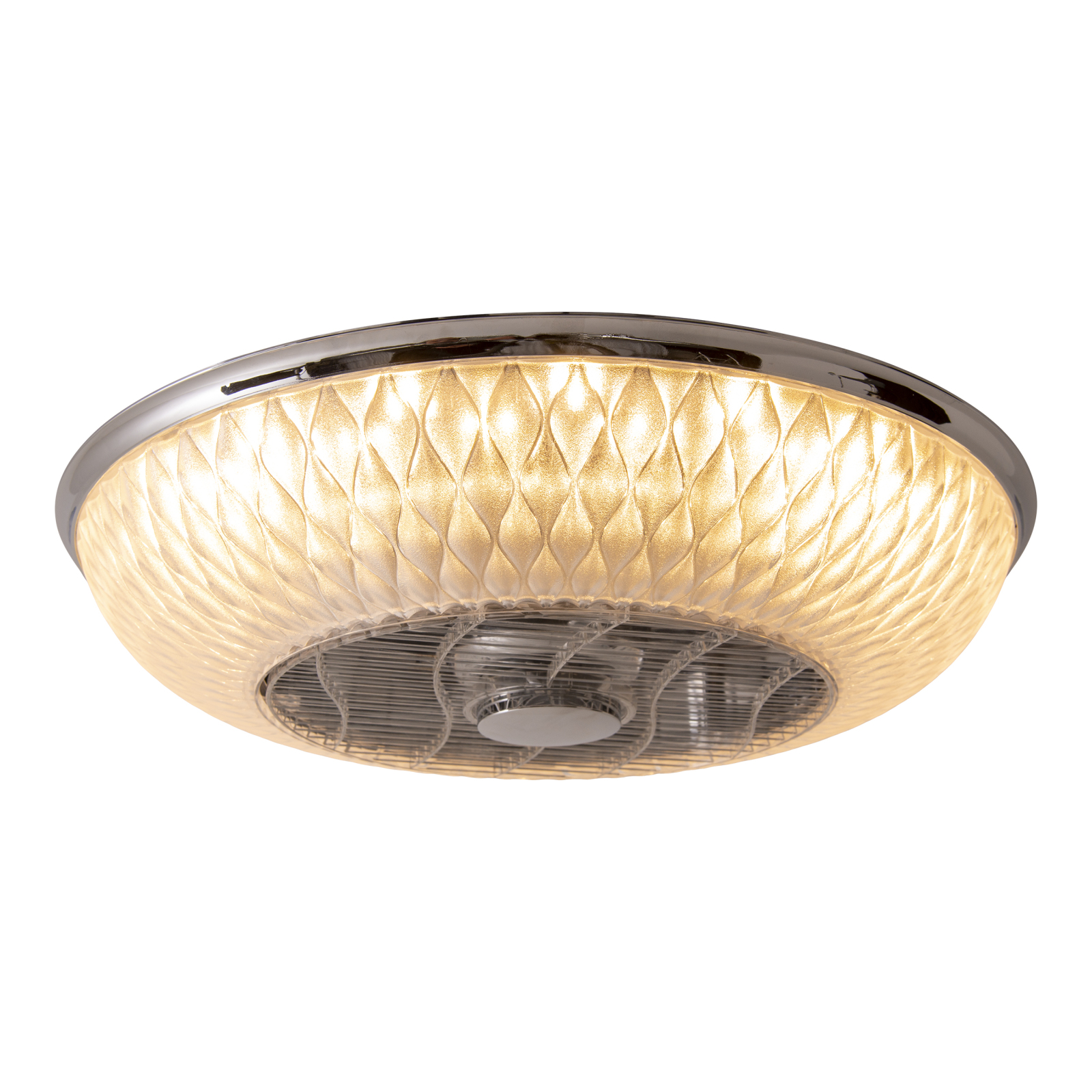 LED-Deckenleuchte - transparent - mit Ventilator