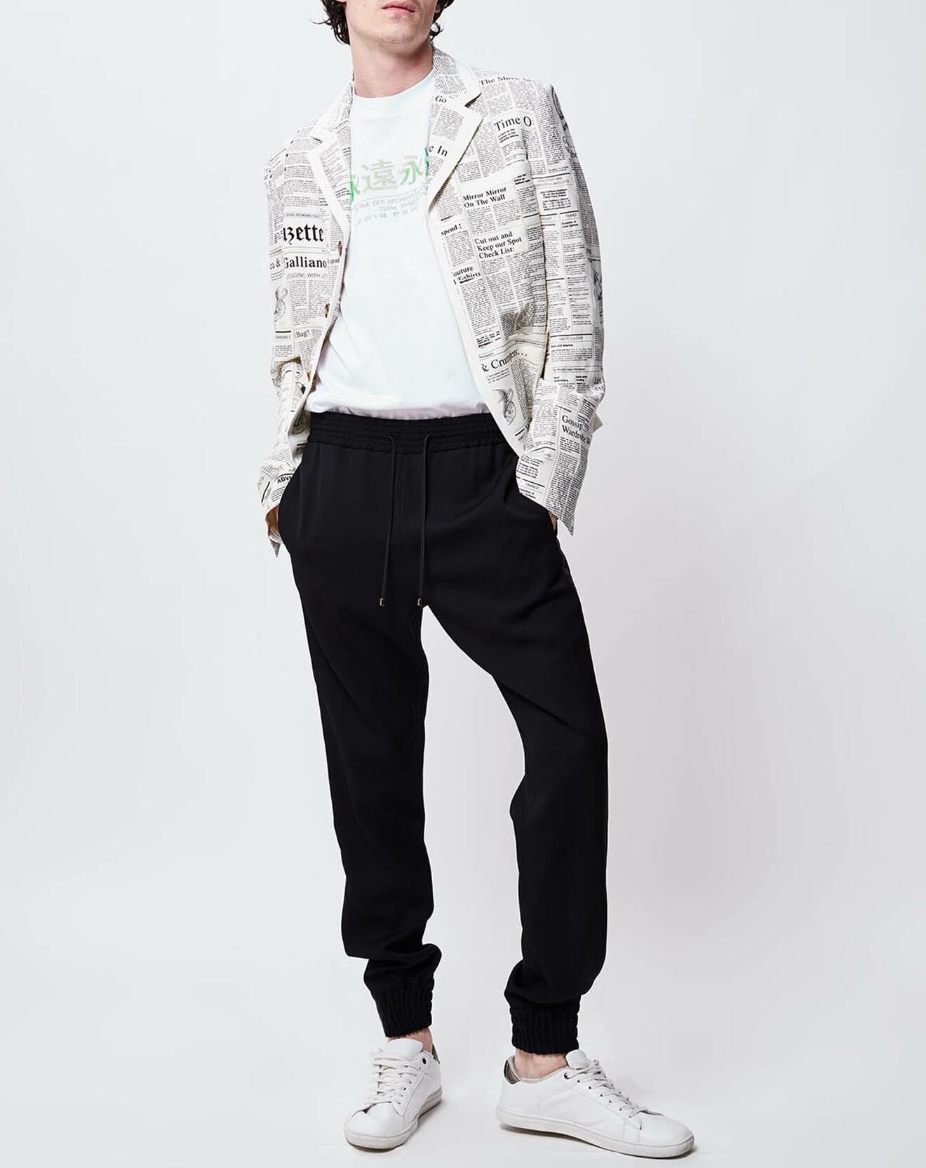 John Galliano Veste en Lin & Soie Ludo blanche