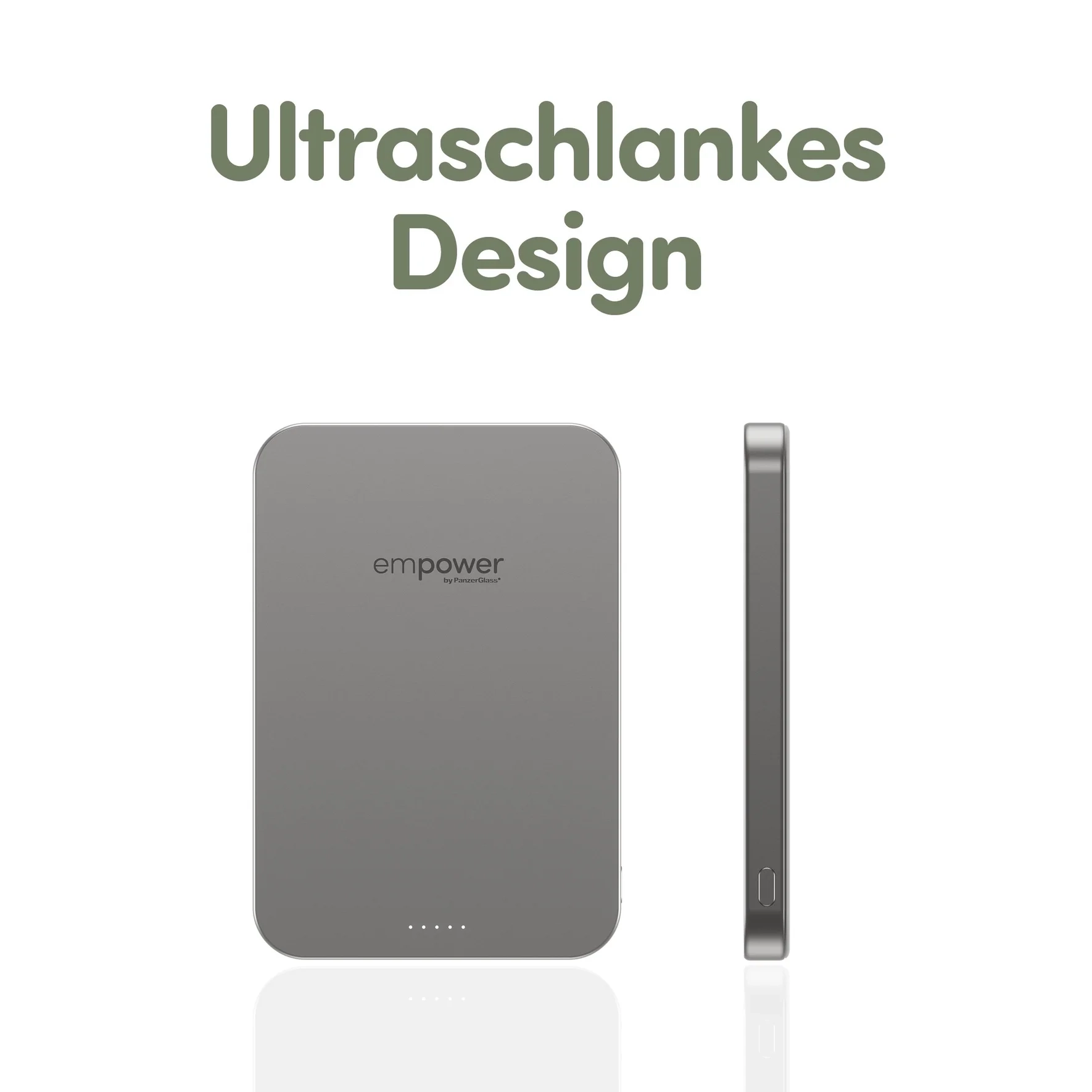 empower (20W) 5000mAh Powerbank USB C Ladegerät MagSafe Qi2 Wireless Charger PD (EM82419) - Titanium