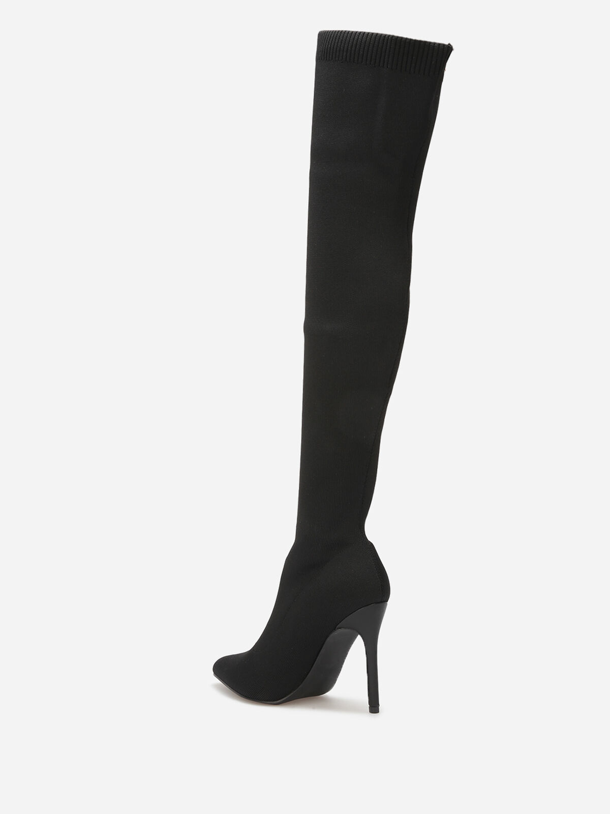 Cuissardes en maille à talon aiguille- Noir