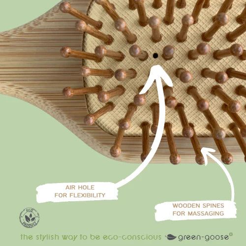 green_goose Bambus Set-Haarbürste und -Kamm - Öko - Vegan & Platikfrei