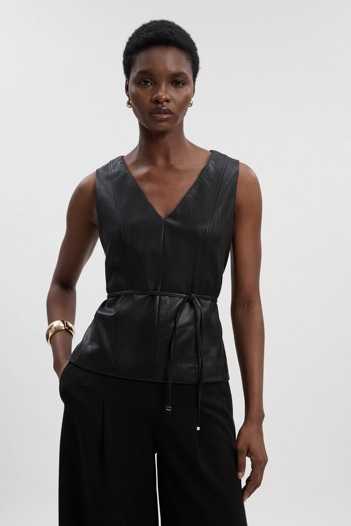 KarenMillen Haut Tailleur en synthétique avec Ceinture à Nouer