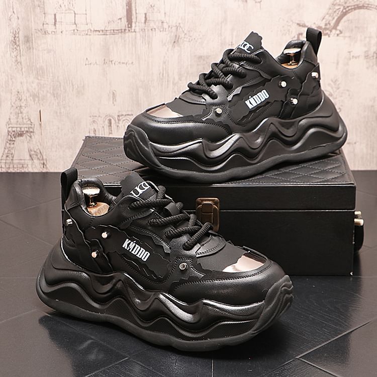 Mr Ozera - Platformsneakers met tweekleurige letters