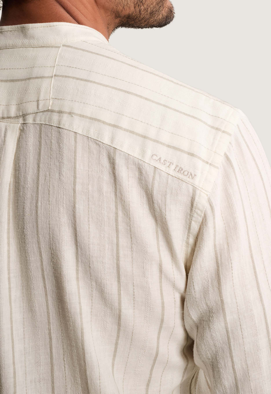 Cast Iron Twill Slub Stripe Overhemd