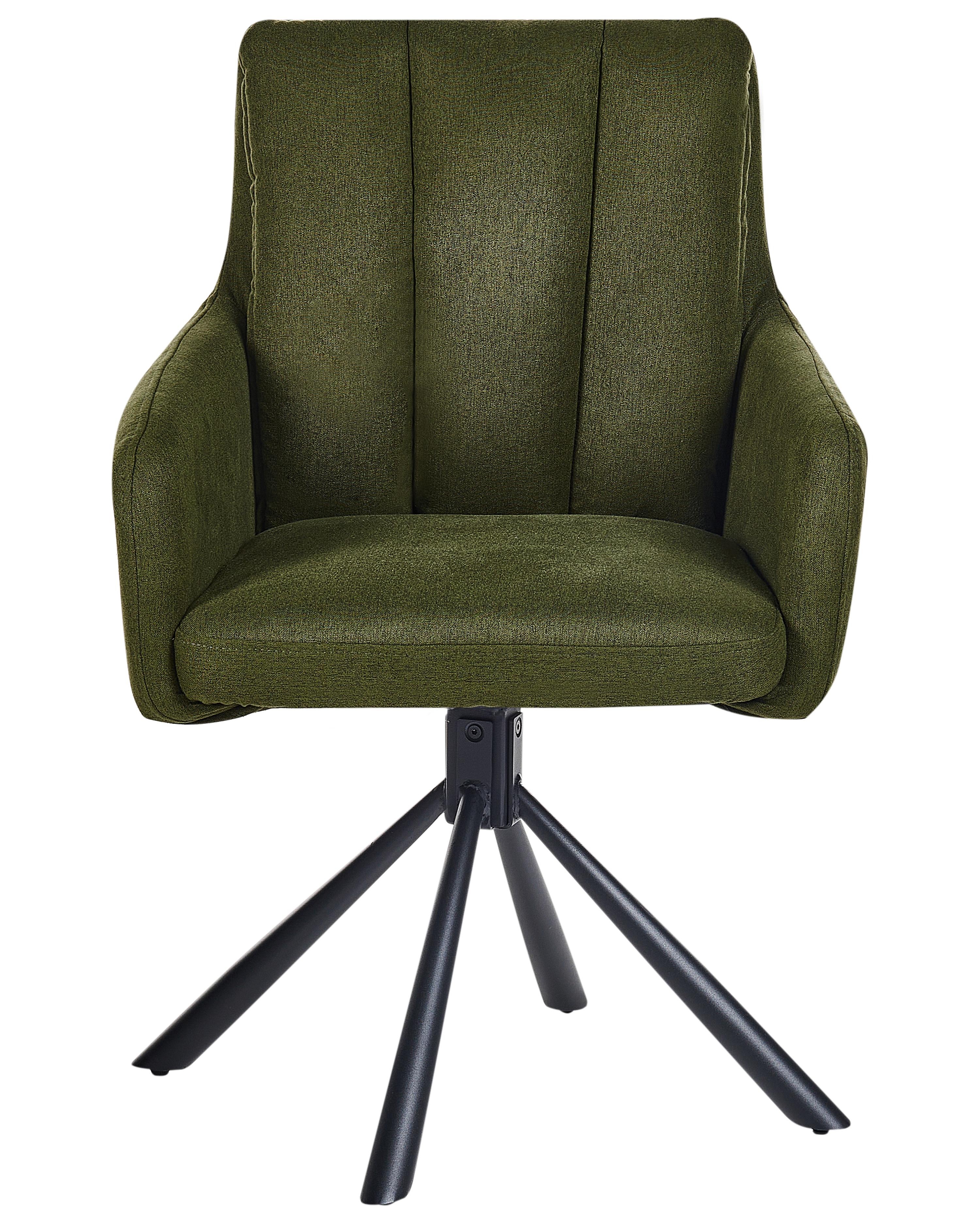 Set van 2 eetkamerstoelen draaibaar SARDOAL Donkergroen
