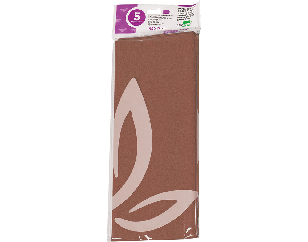 PAPEL CREPE LIDERPAPEL CASTANHO CLÁSSICO 50X76CM