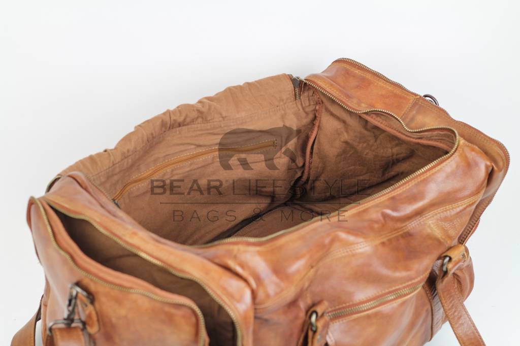 Weekendtas 'Max' cognac - CL 32879 Cognac