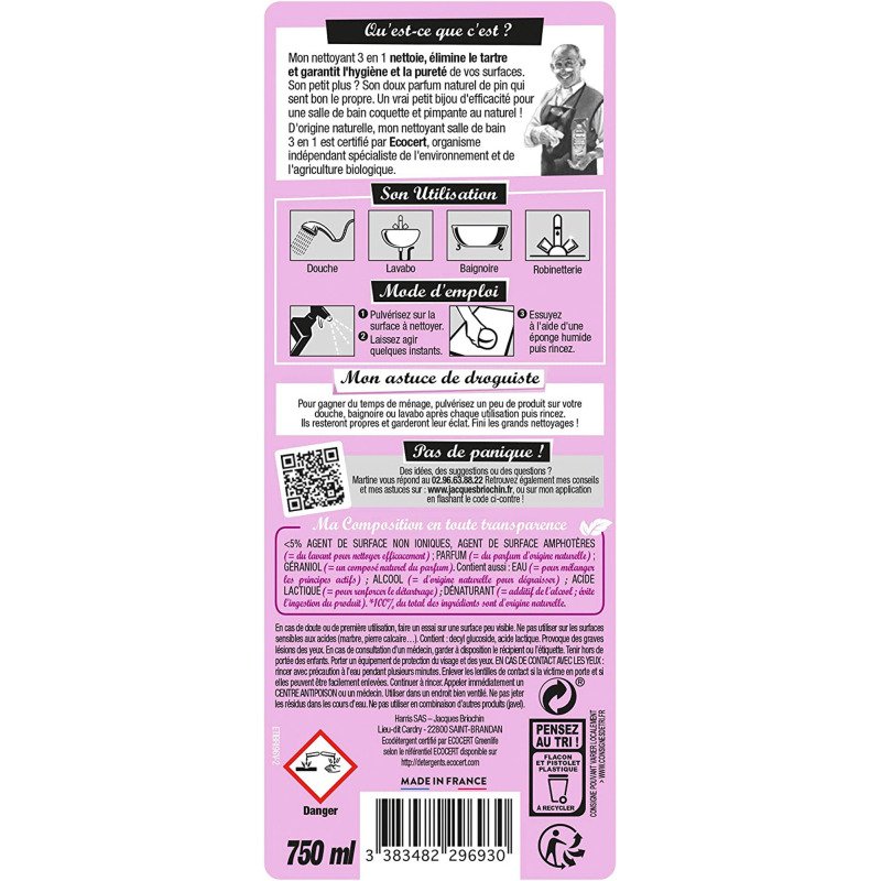 Nettoyant Salle de Bain Briochin - Spray 750 ml