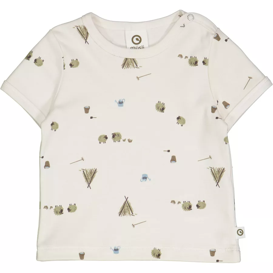 Müsli Babyshirt creamgreenblue