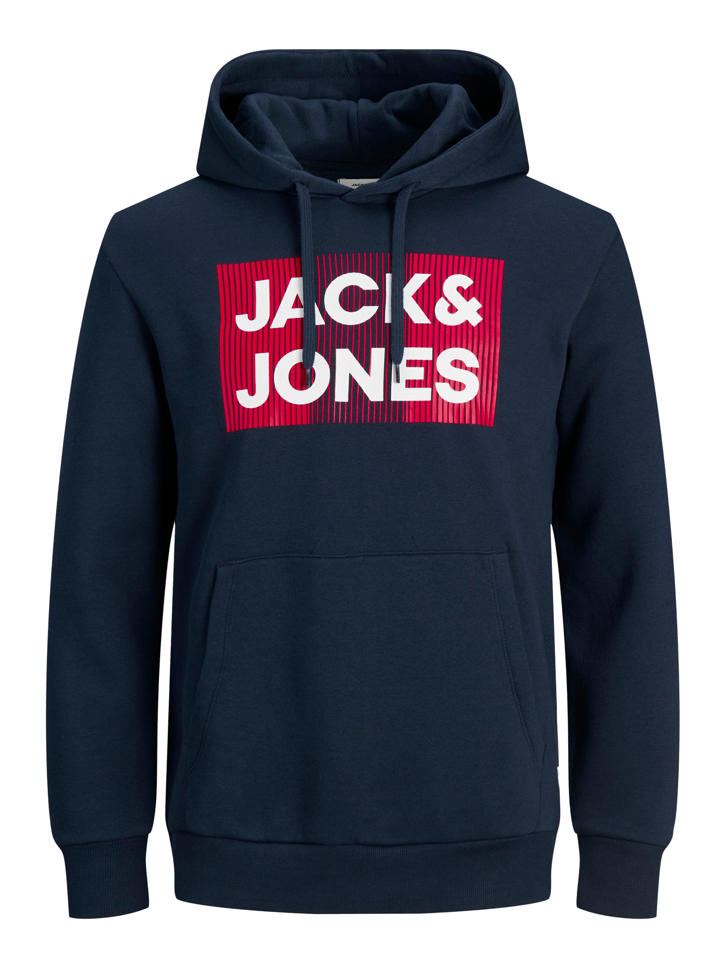 Jack & Jones Kapuzensweatshirt »JJECORP  Kapuze und Frontprint«, bedruckt, modisch, regular fit, Baumwollmischung, Rundhals