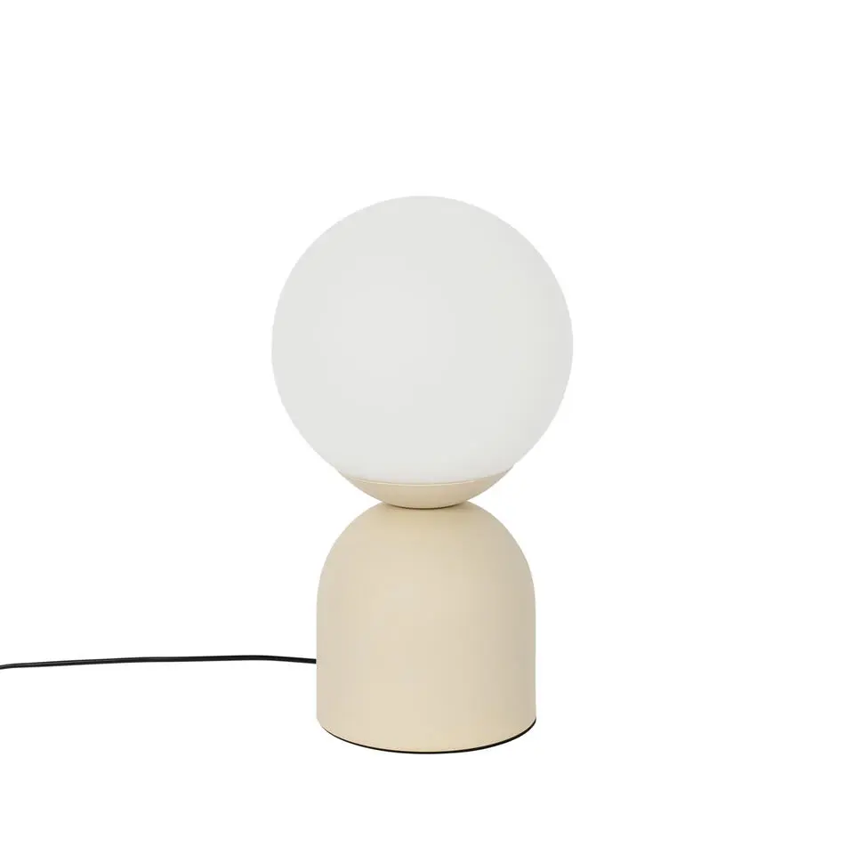 Qazqa tafellampen pallontrend beige e27