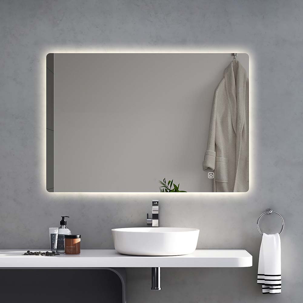Saniclear Aspen spiegel 80x70cm met LED verlichting en spiegelverwarming
