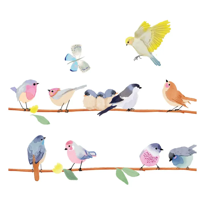 MIMI'lou Frise branche d'oiseaux de printemps