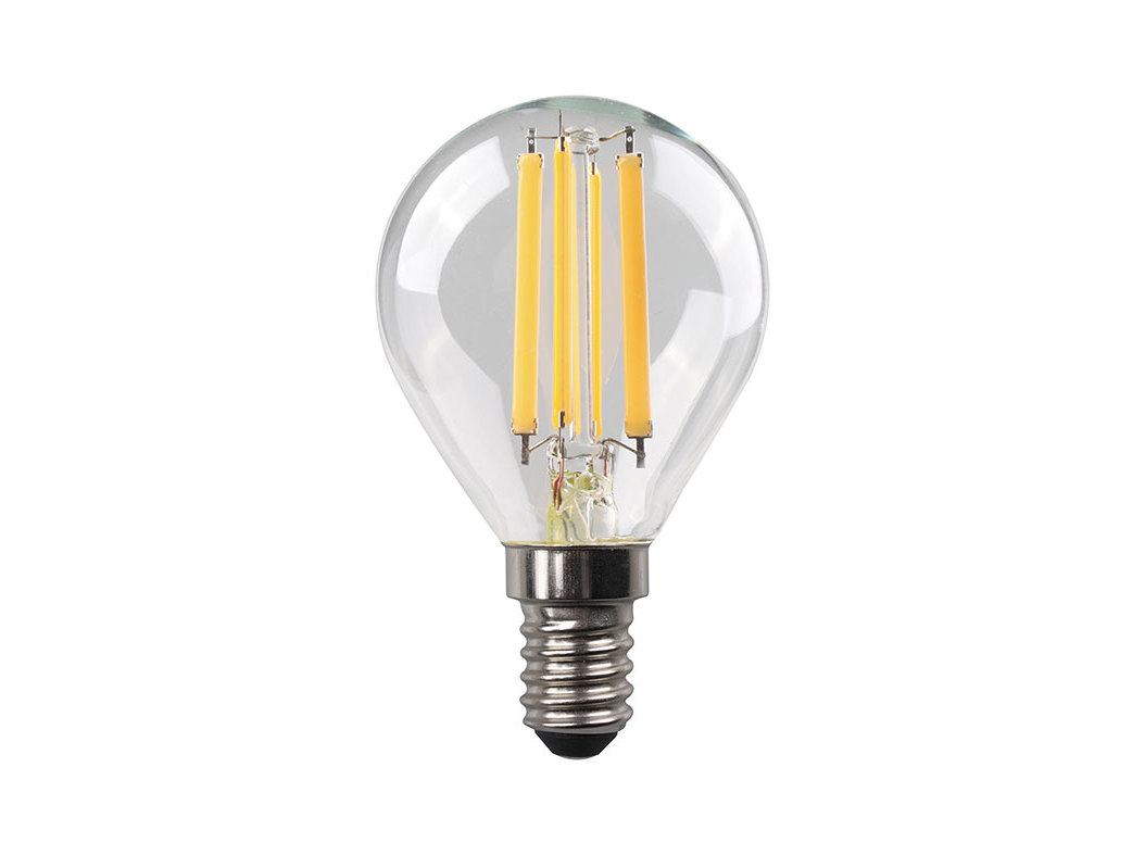 LÂMPADA LED ESFÉRICA AUCHAN E14 60W LUZ AMARELA