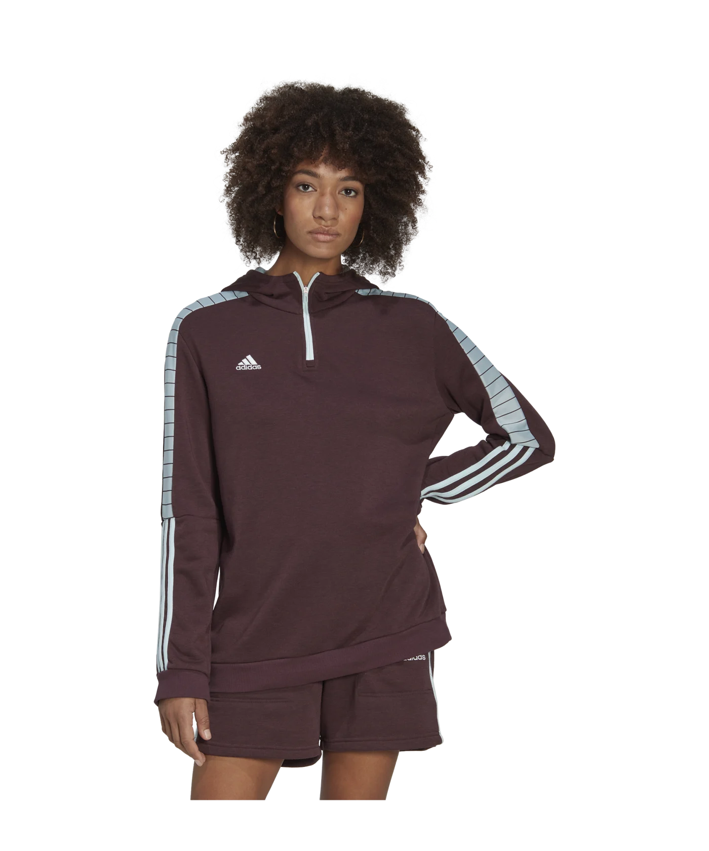 adidas Tiro Hoody Damen Rot Blau