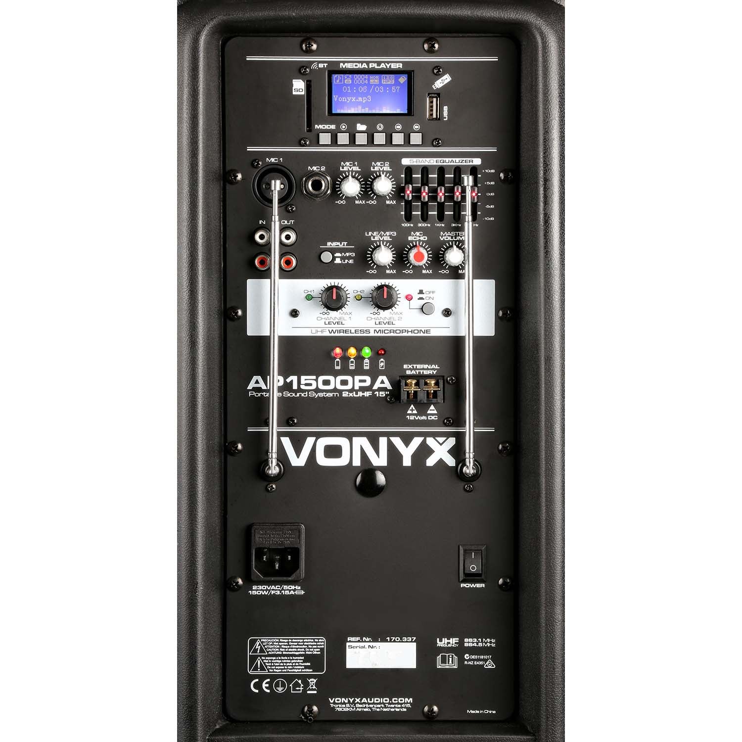Vonyx AP1500PA mobiel geluidssysteem 800 Watt