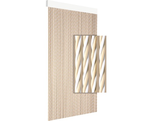 Dara deurgordijn, beige-wit, 90x210 cm