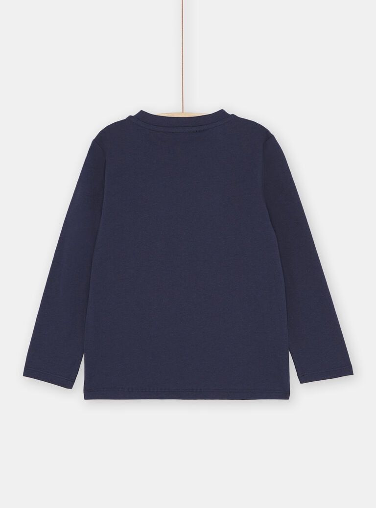 T-Shirt bleu foncé garçon