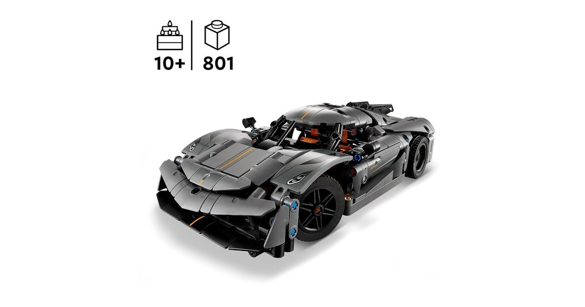 LEGOTechnic - Koenigsegg Jesko Absolut grijze hypercar Constructiespeelgoed  (42173)
