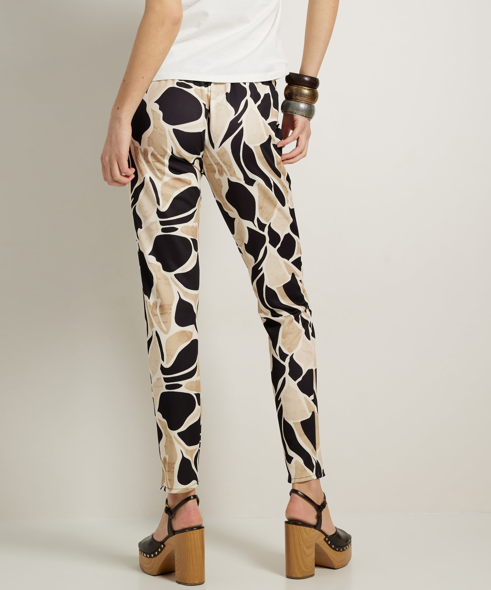 slim fit broek met print