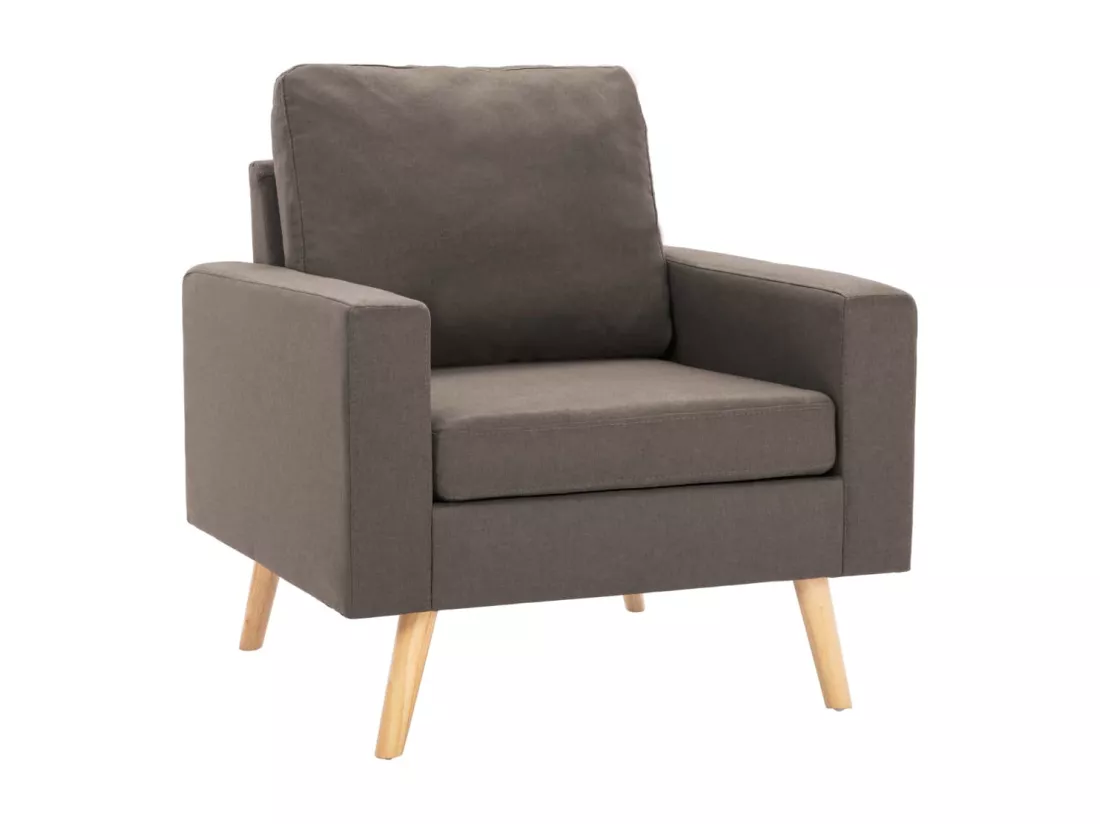 Ensemble de canapés 2 pcs Tissu Taupe