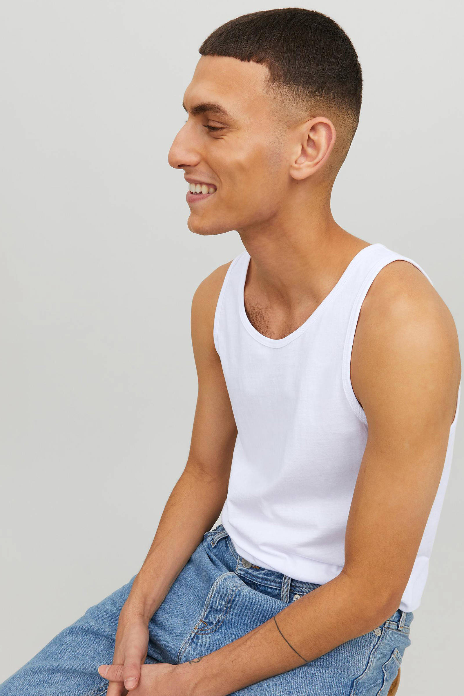 JACK & JONES hemd JACBASIC (set van 2 ) wit
