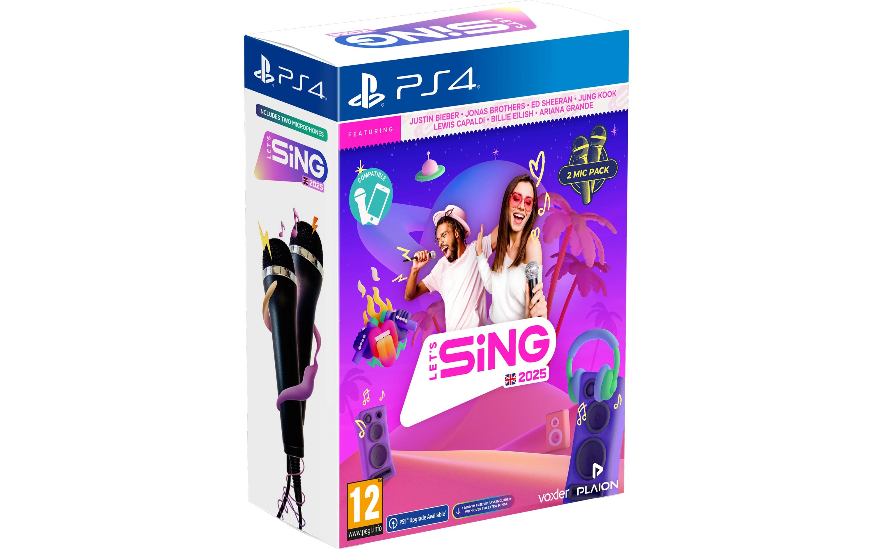 Let's Sing 2025 International Version + 2 MicsAnspruchsvolles Karaoke-Spiel für die PlayStation 4