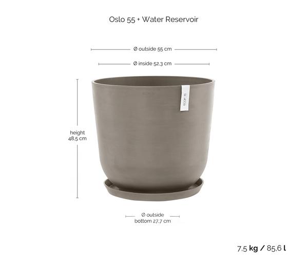 Ecopots Kunststoff-Topf Oslo mit Wassersystem,