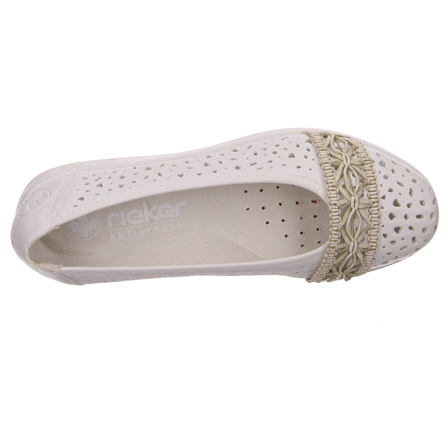 Rieker Ballerina weiß weiss/weiss kombi