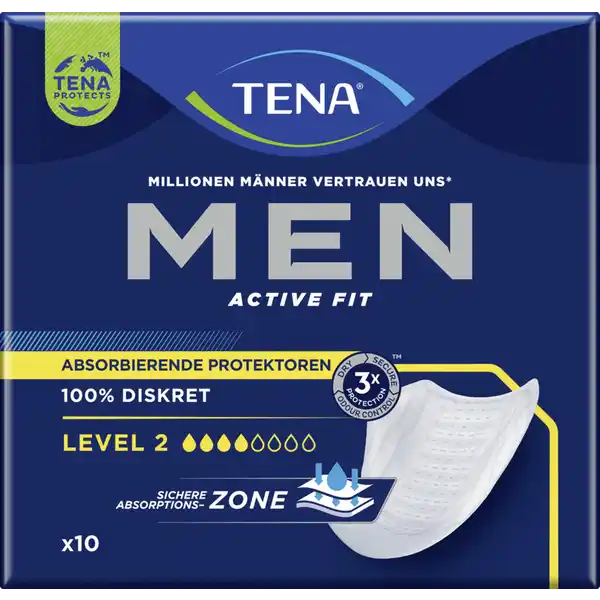 Men Active Fit Absorbierende Protektoren Einlagen Level 2 Monatspaket