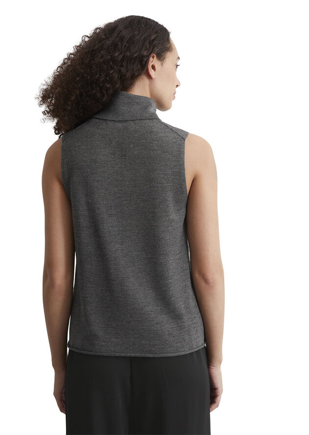Marc O’Polo Wool Pullover sleeveless, turtleneck Deep grey melange