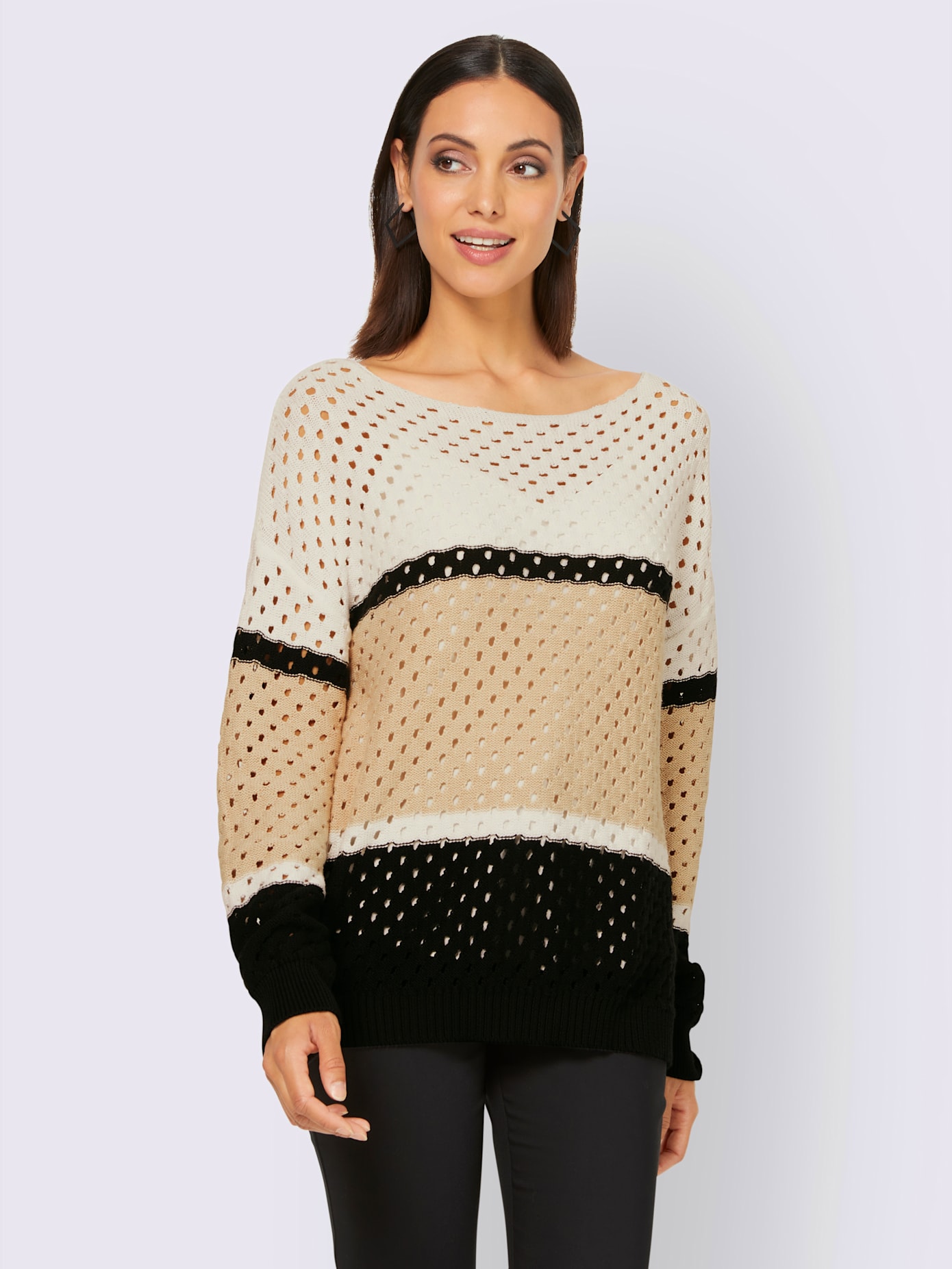 Pull encolure en u féminine