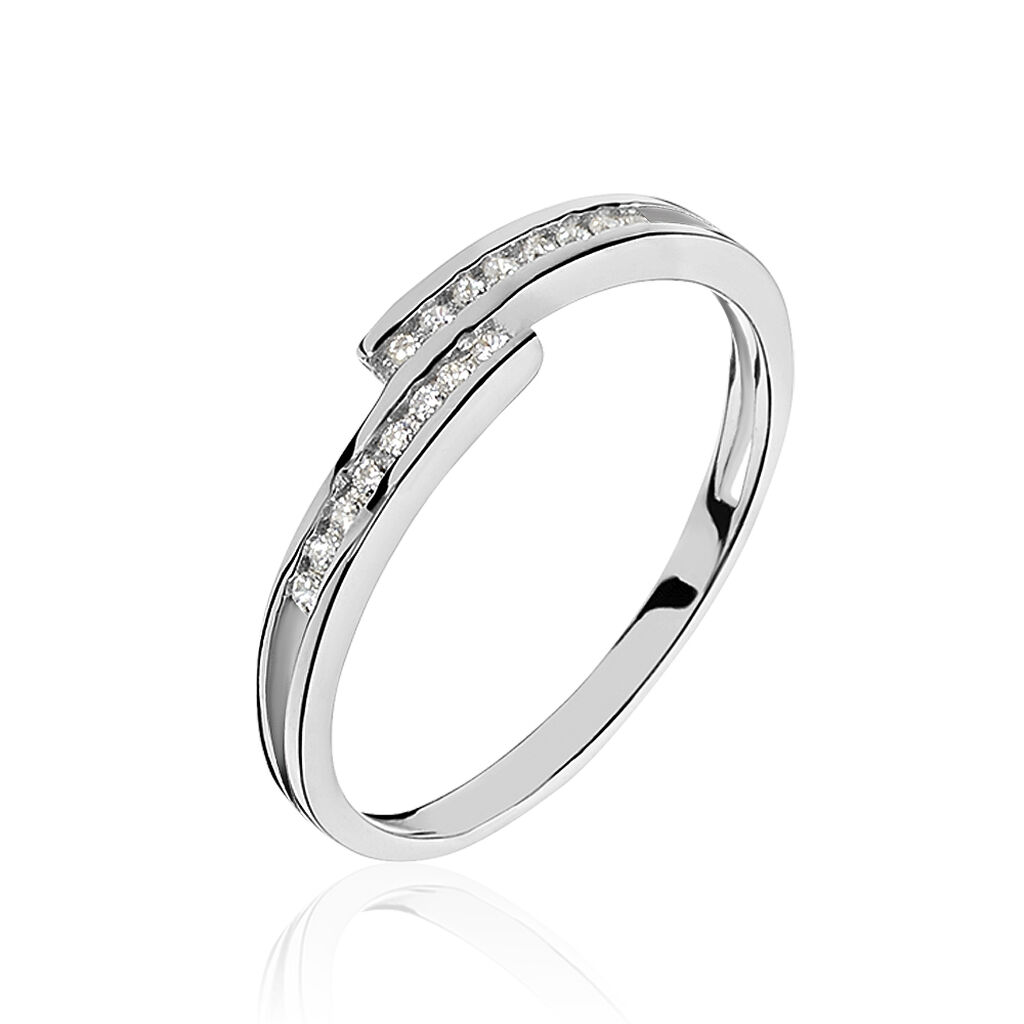 Bague Iryna Argent Blanc Oxyde De Zirconium