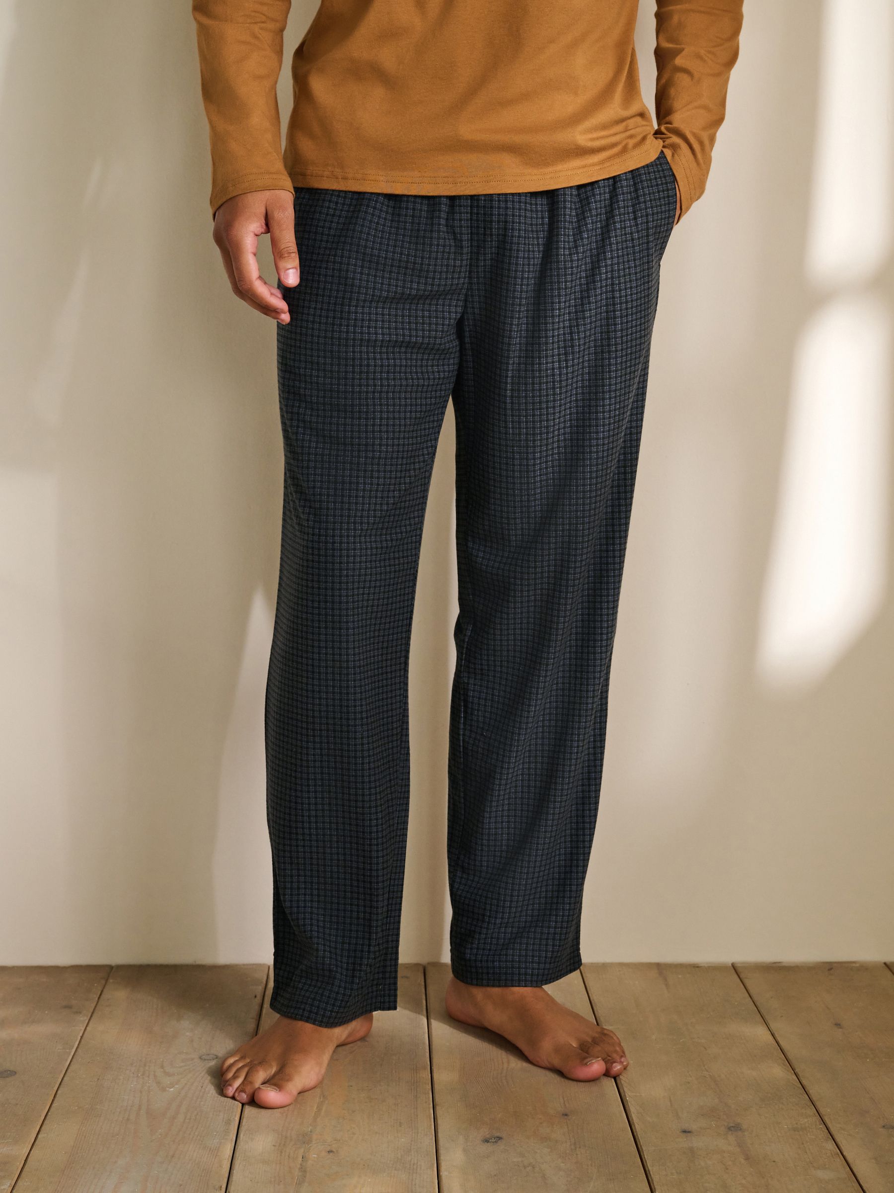 Marineblauw/oranje - Motionflex - Behaaglijke pyjama met lange mouwen