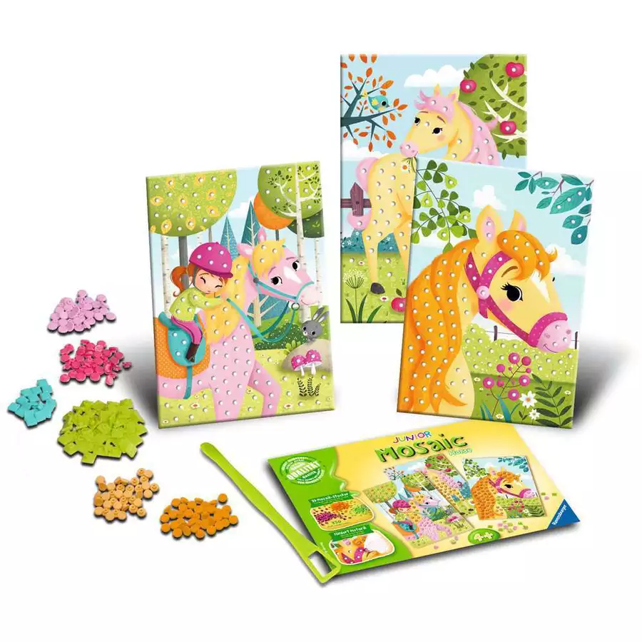 Ravensburger Mosaic Junior Horses bunt