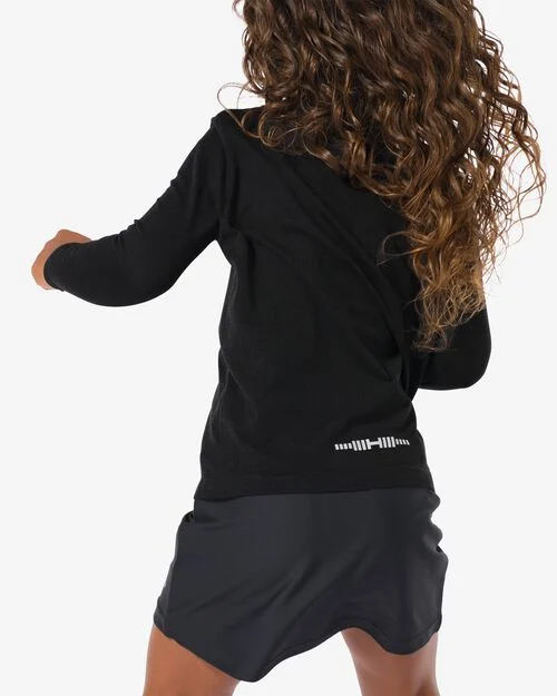 maillot de sport sans couture pour enfant noir