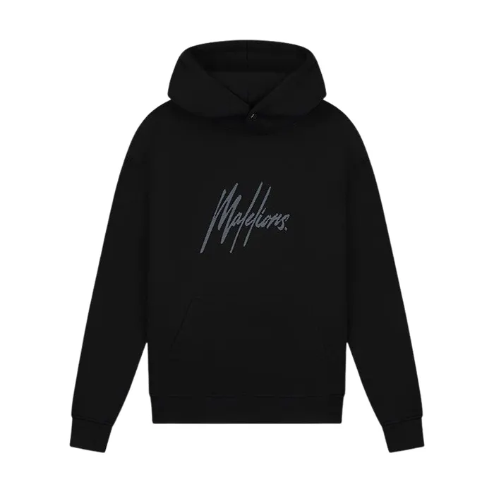 Malelions Striped Signature Hoodie Heren