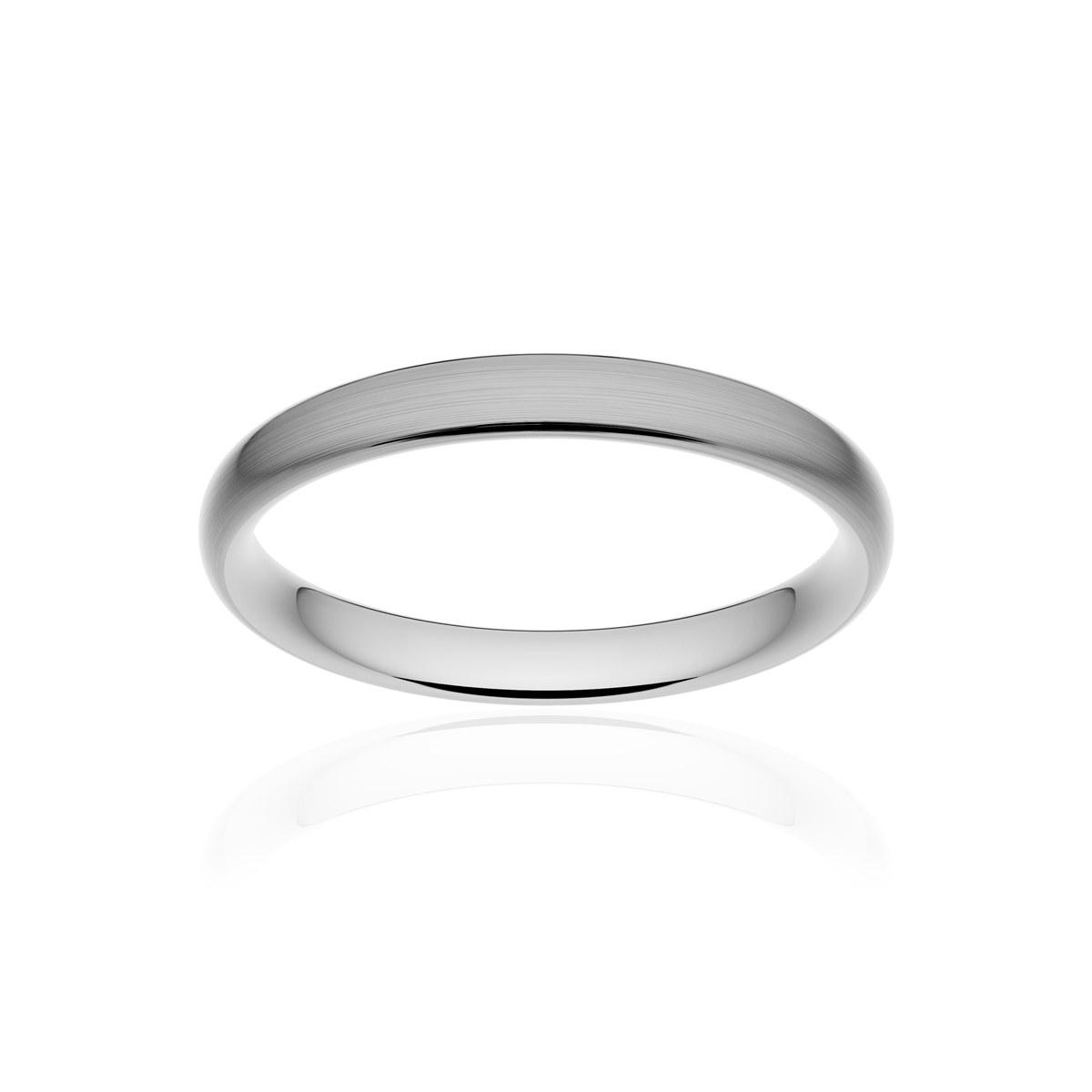 Alliance platine 950 brossé ruban confort 3 mm