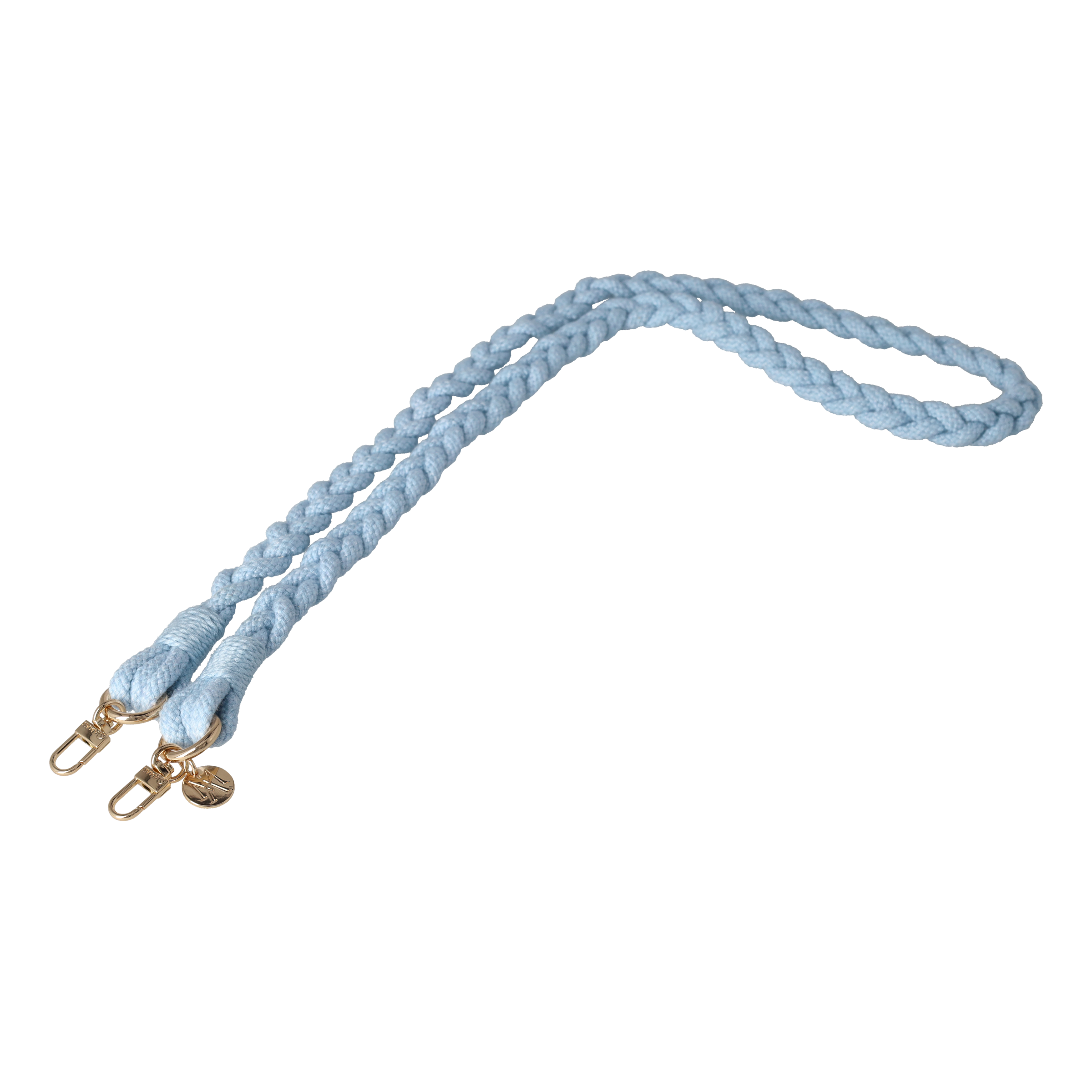 Handgemachte Handykordel Geflochtenes Umhängeband für Handyhüllen Gold - Light Blue
